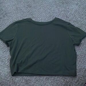 Navy green tee